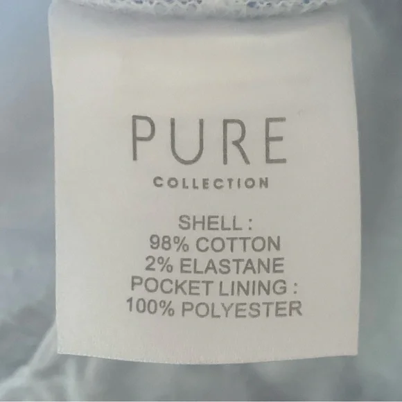 PURE COLLECTION Geo Print Cotton Capri Pants Blue and White - Picture 8 of 16